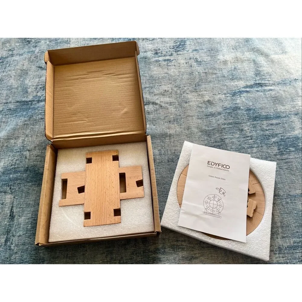 NIB! Edyfico Critter Puzzle Disk 3D Wooden Puzzle